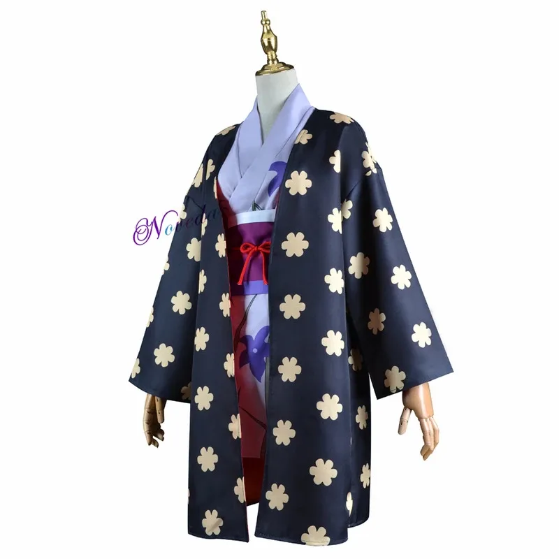 

CyAnime Miss Allsunday Nico Robin Cosplay Costume Women Kimono Dress Wig Onigashima Outfit Halloween Party Carnival Suit