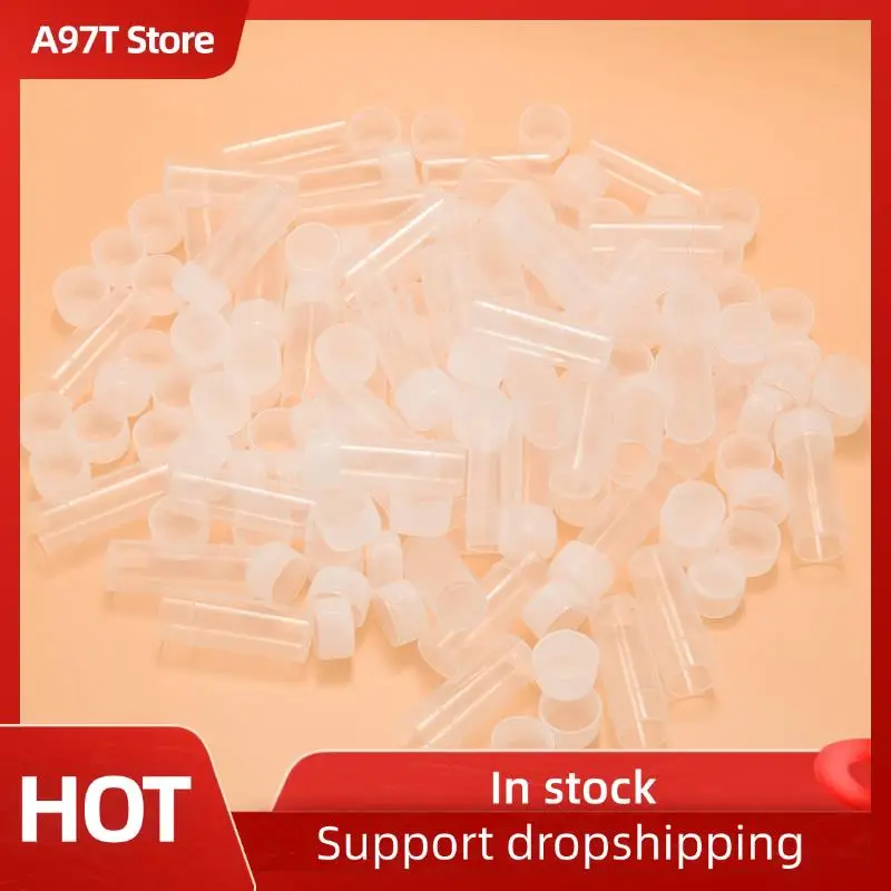 

A97T 150X Plastic Sample Bottle 5Ml Test Tube Lab Small Vial Storage Container + Lid