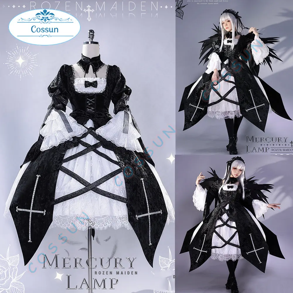 

Anime Rozen Maiden Mercury Lampe Cosplay Costume Sweet Devil Gothic Lolita Dress Activity Party Role Play suit