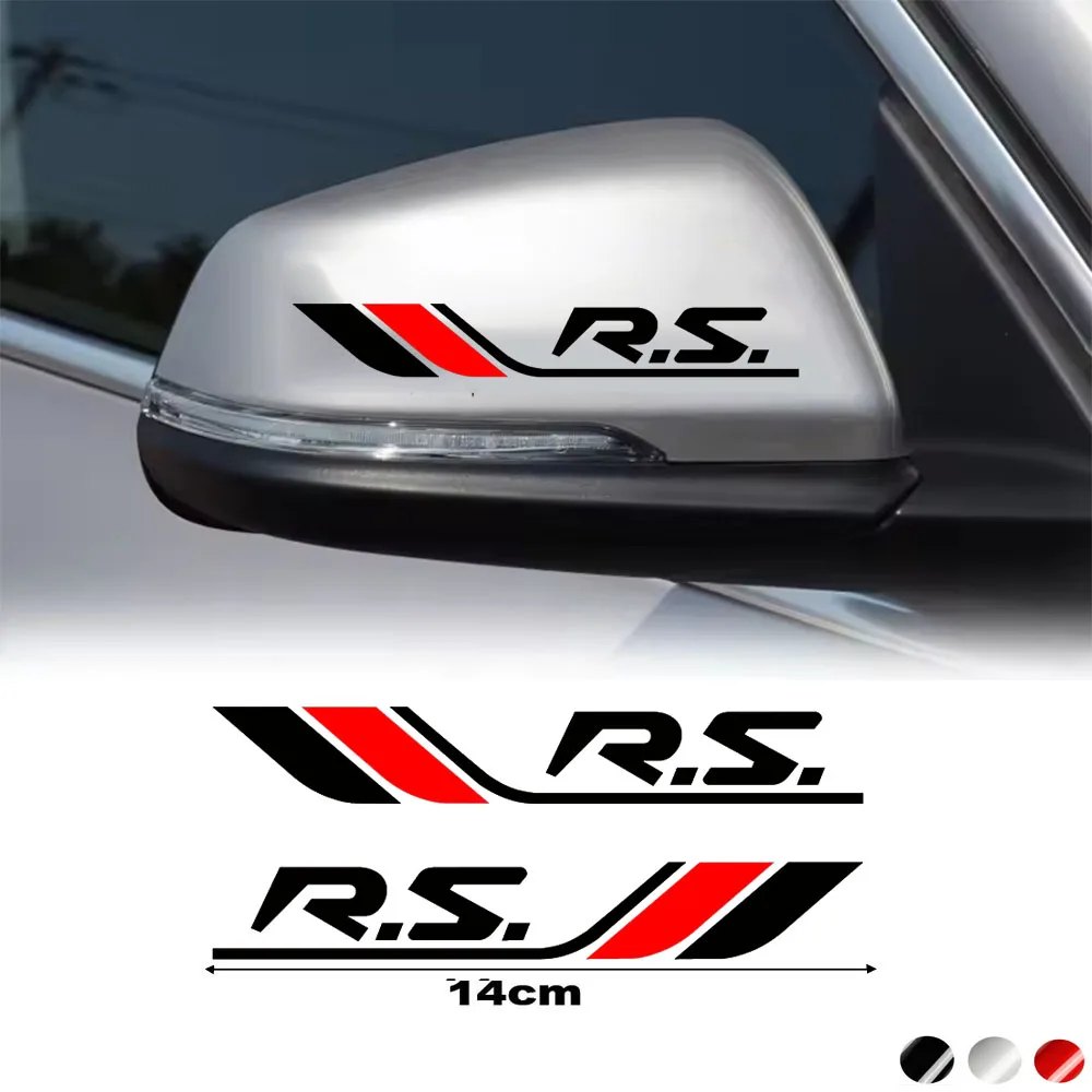 2pcs Car Rearview Mirror Vinyl Stickers For Renault Megane RS Clio Sandero GT Twingo Laguna Arkana