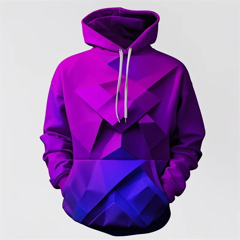 

New Fashion 3D Print Purple Hoodie Men Y2k Clothes Women Casual Sweatshirt Kids Loose Sportswear Autumn Street Hip Hop Clothing