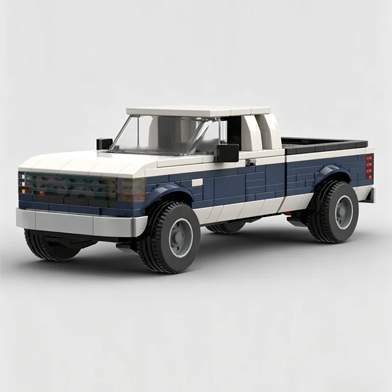 City Car Model MOC Building Bricks F-150 Light Pickup Truck Modular Technology Gifts Holiday Assemble Children Toys Suit