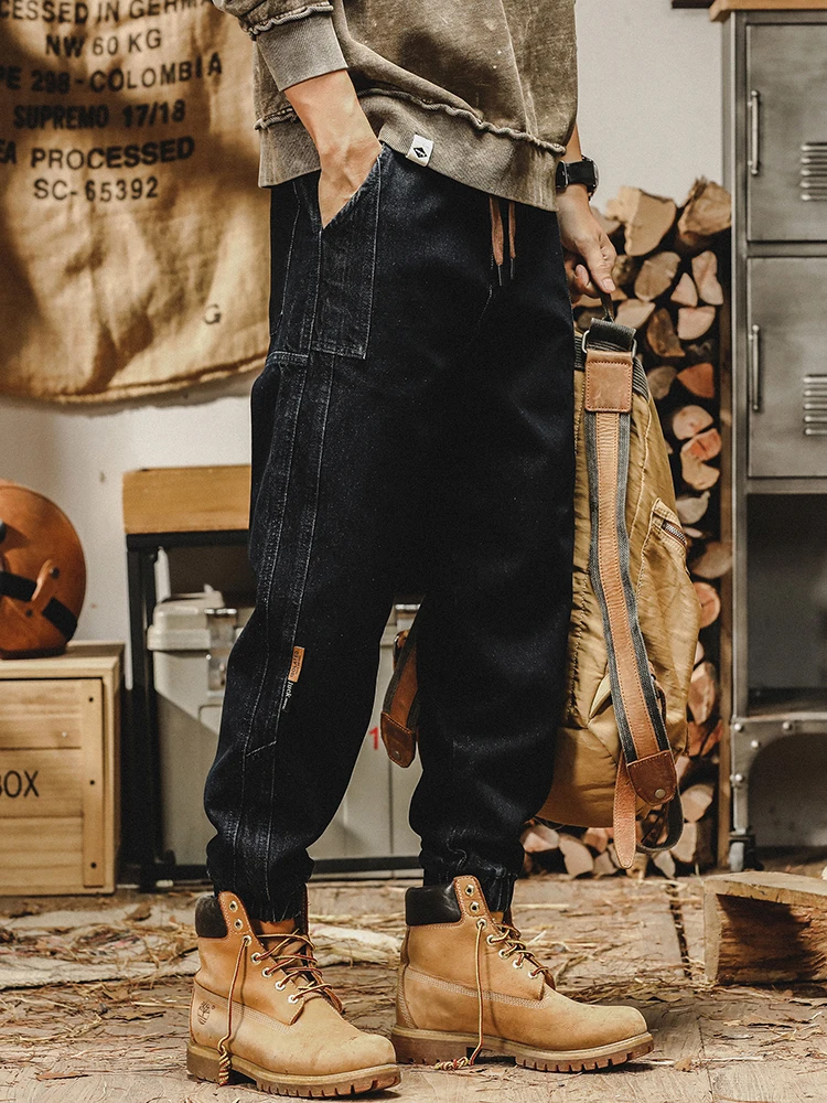 

Американская рабочая одежда, свободные мужские джинсы на подкладке Fce, весенне-осенние хлопковые джинсовые брюки, износостойкие повседневные модные брюки