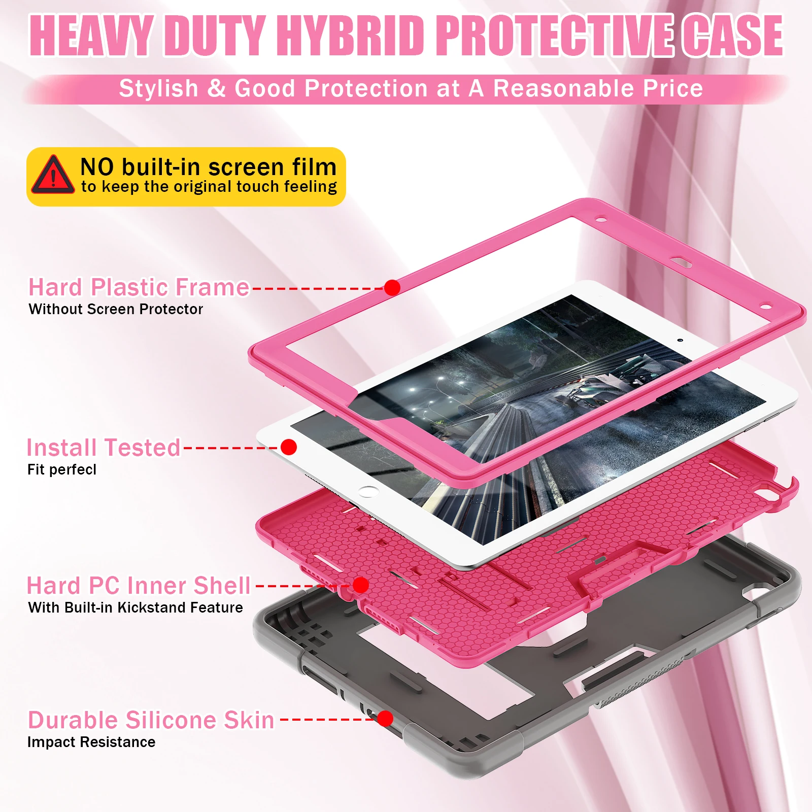 Kickstand Rugged Case For iPad A16 2025 11th 10.9 2022 10th 10.2 7th 8th 9th 9.7 2017 2018 5th 6th Gen Armor Cover 3-Layers Capa