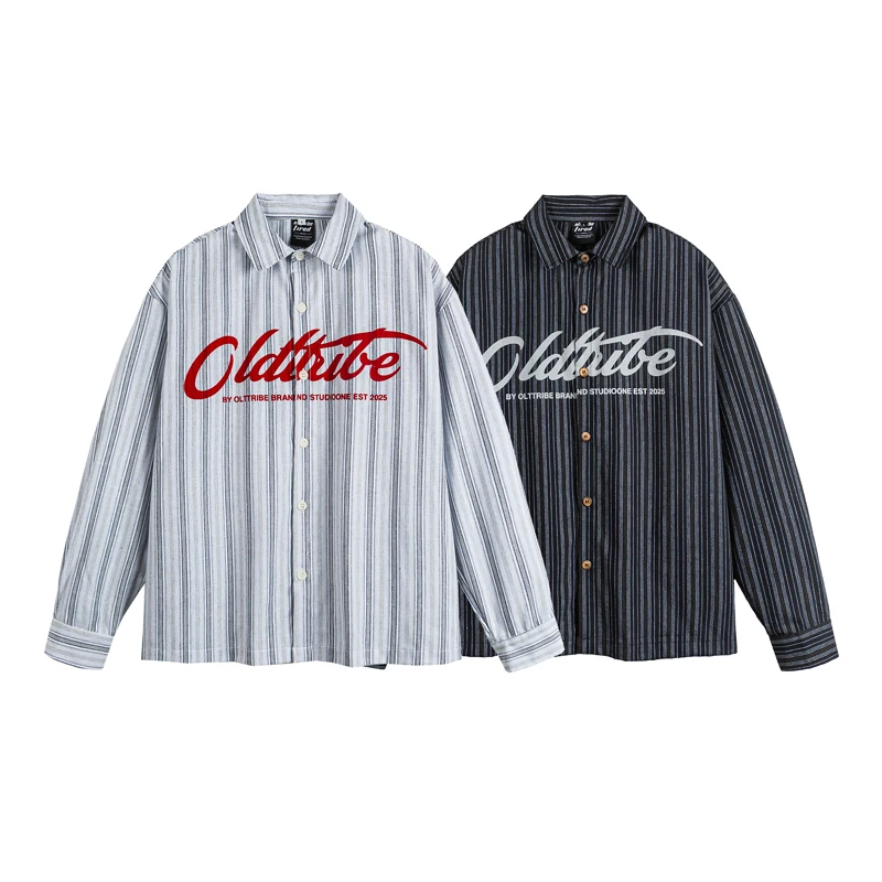 

Autumn fashion Long Sleeve Casual Shirt Men's Loose Fit Outerwear for Teenagers Couples Plaid Pattern Comfortable Shirt Male