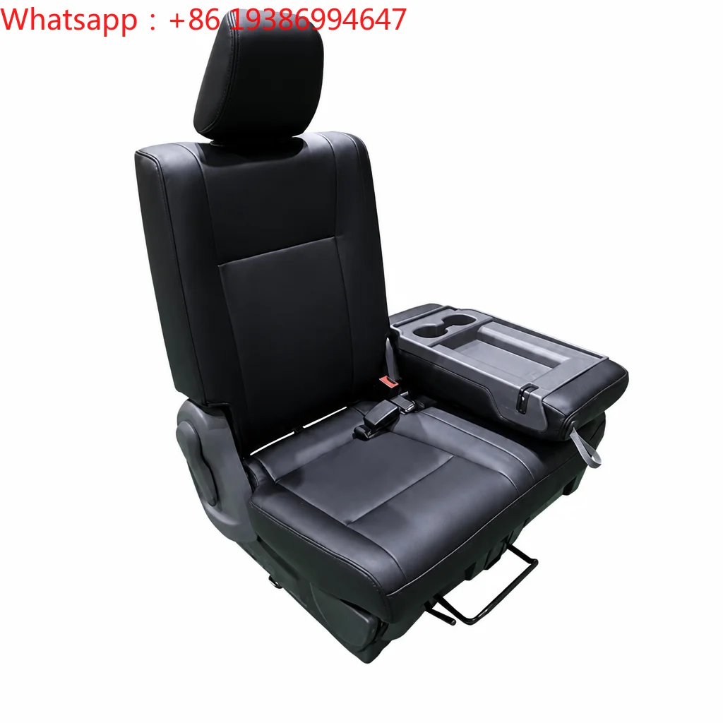 For LXRV Nappa Leather Passenger Seat 87cm Wide with Armrest Cup Holder for Van MPV Camper Van RV Luxury Interior Upgrade