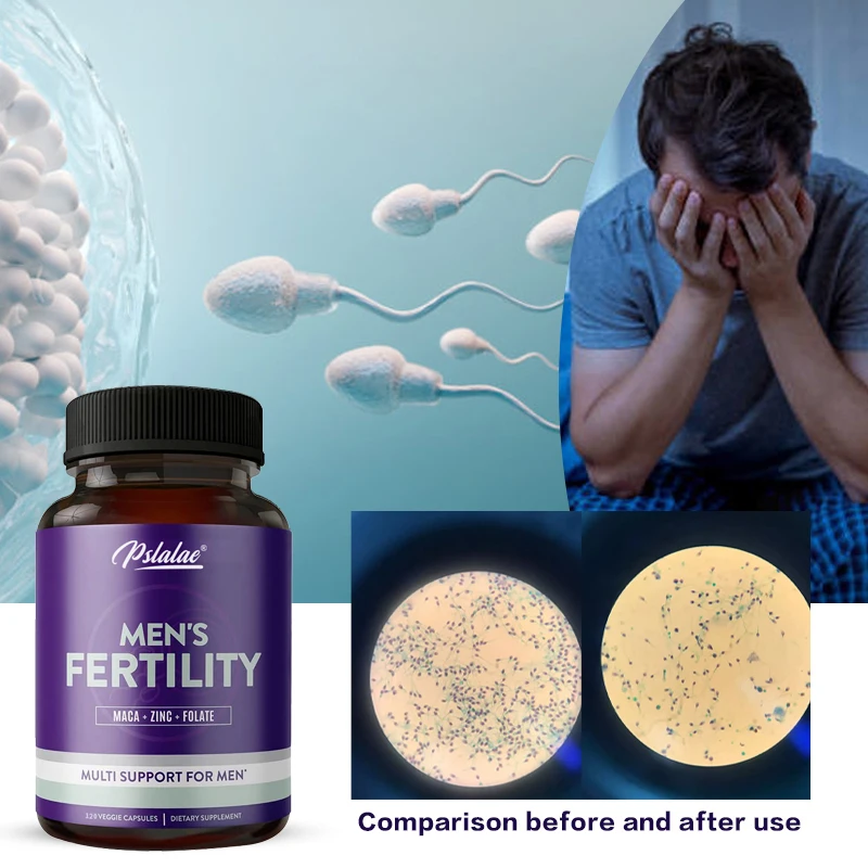 Men's Fertility Supplement - Contains Folate and Zinc To Boost Sperm Count, Motility, and Strength - Male Fertility Support