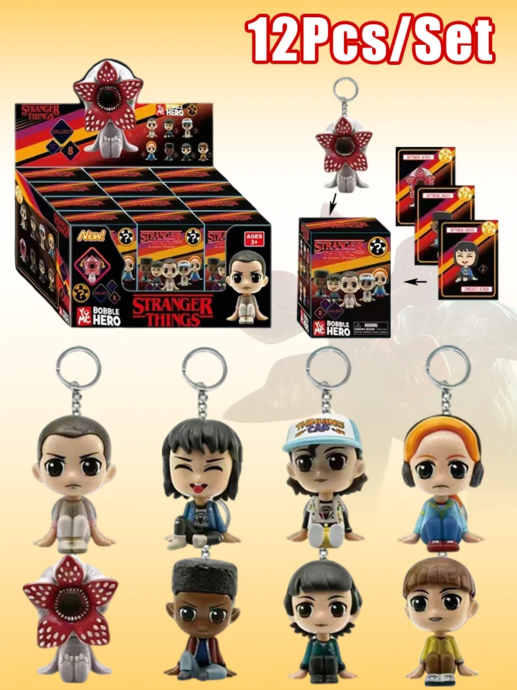 Porte-clés Figurine de Personnage Stranger ELEVEN Demogorgon DUSTIN Barb Steve Robin, Jouet de Poche, Modèle de Porte-clés