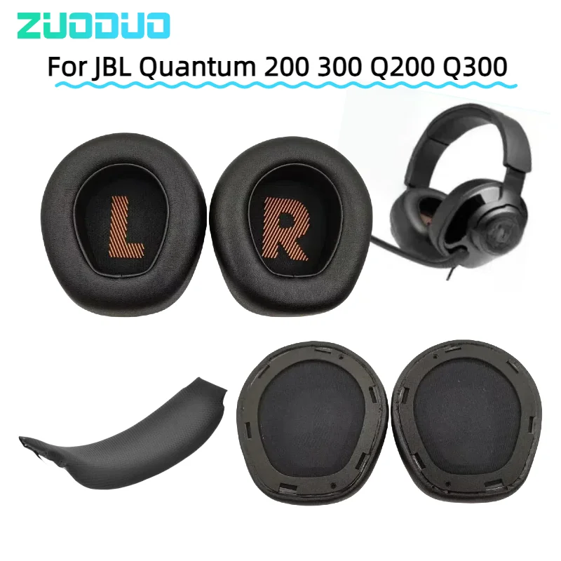 

Ear Pads Headphone for JBL Quantum 200 300 Q200 Q300 Headphone Cushion Cover, Replacement Head Band, Earmuff Repair