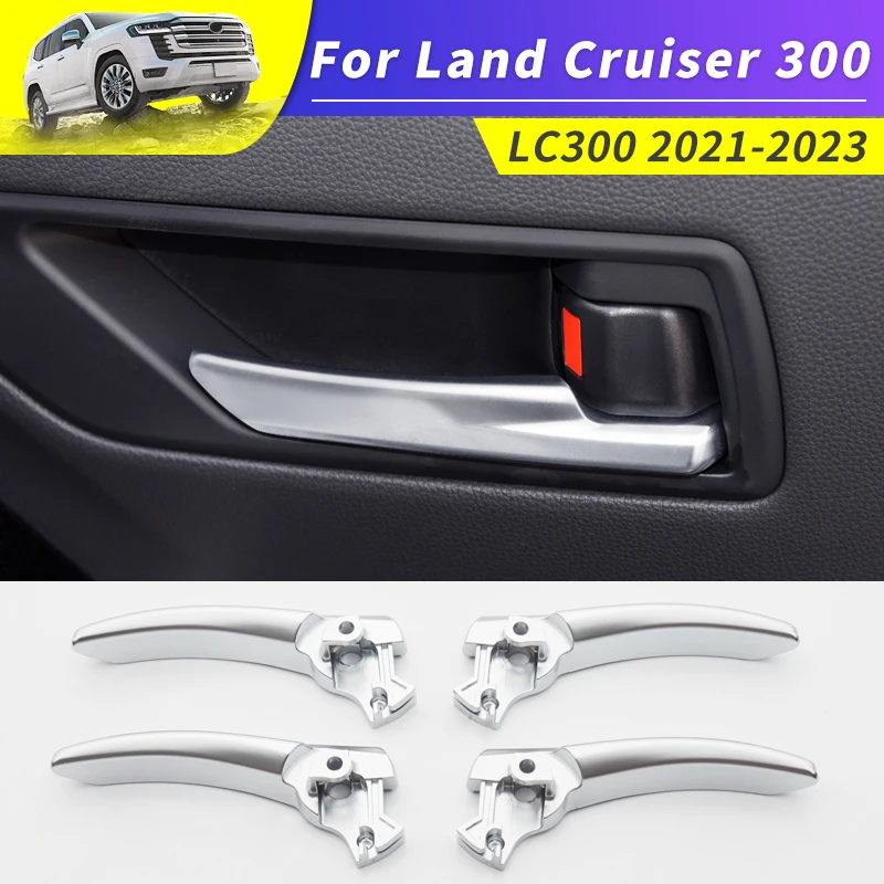 Car door inside handle modified, suitable for Toyota Land Cruiser LC300 2021-2025 interior decorative modification accessories