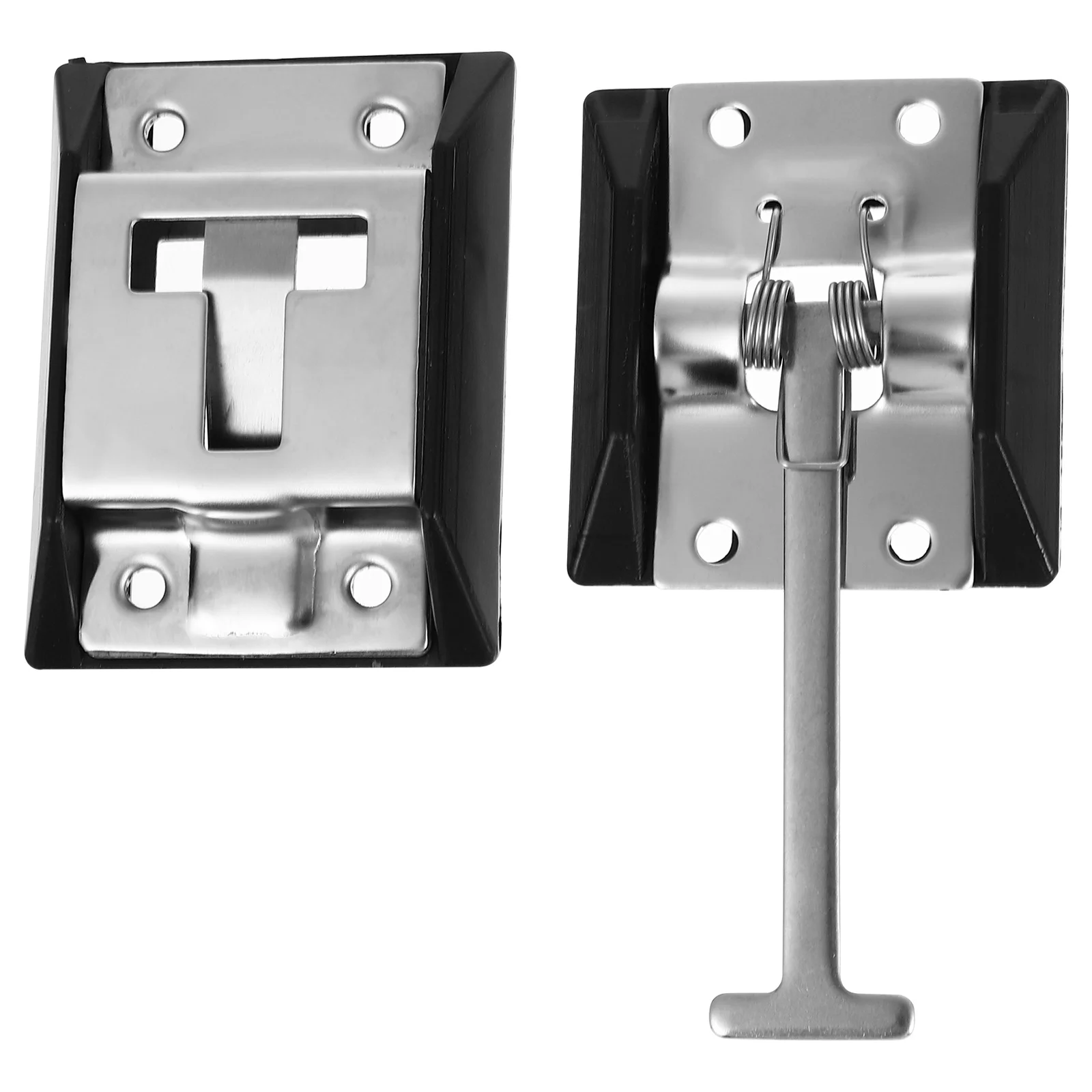 Metal T-Style Entry Rv Trailer Exterior Door Hold Catch Holder For Trailer Supplies (Stainless Steel / Carbon Steel