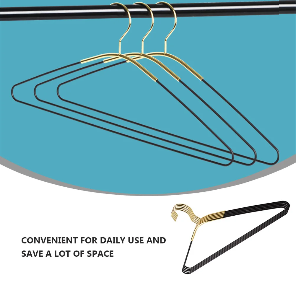 

5Pcs Metal Hangers Sturdy Multi-Function Clothes Rack for Sweater Coat Laundry Drying Storage Clothes Hanger