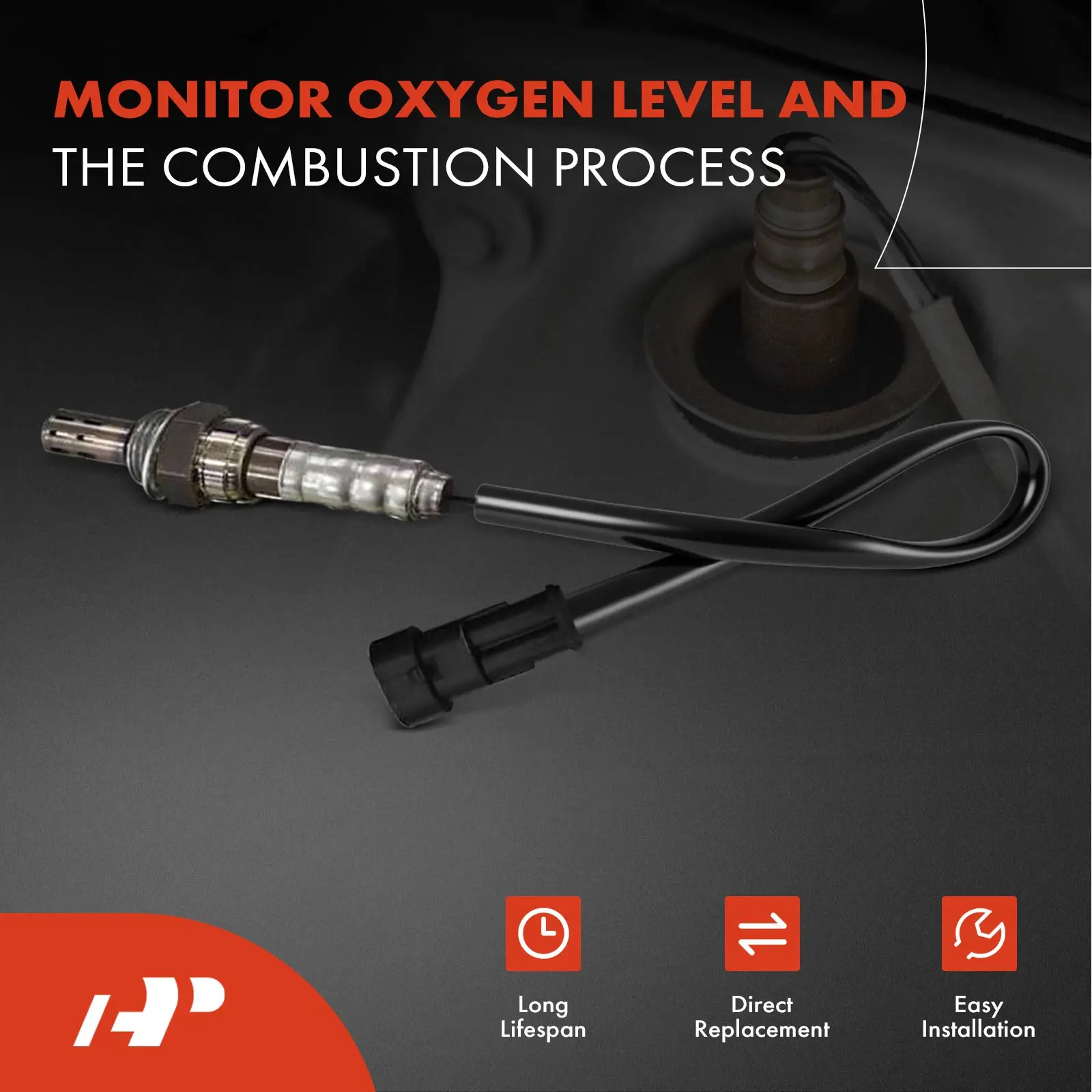 A-Premium O2 Oxygen Sensor with 2-Blades for Aprilia Scarabeo 500 ie 2007 2008 2009 2010