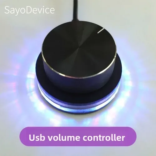 Imagen 2 del producto SayoDevice E1 controlador de volumen personalizado 2,4G Bluetooth con cable perilla multifuncional soporte superficie de corte corto Dial Mini teclado
