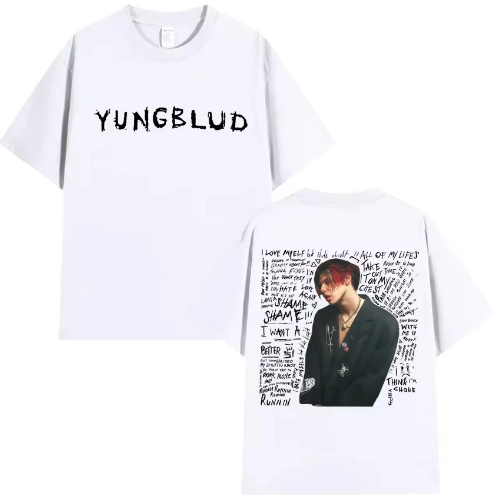 Rapper Yungblud Print T Shrit Men's Women Clothing Oversized Gothic Tshrit High Quality Short Sleeve Tee Hip Hop Tops Streetwear