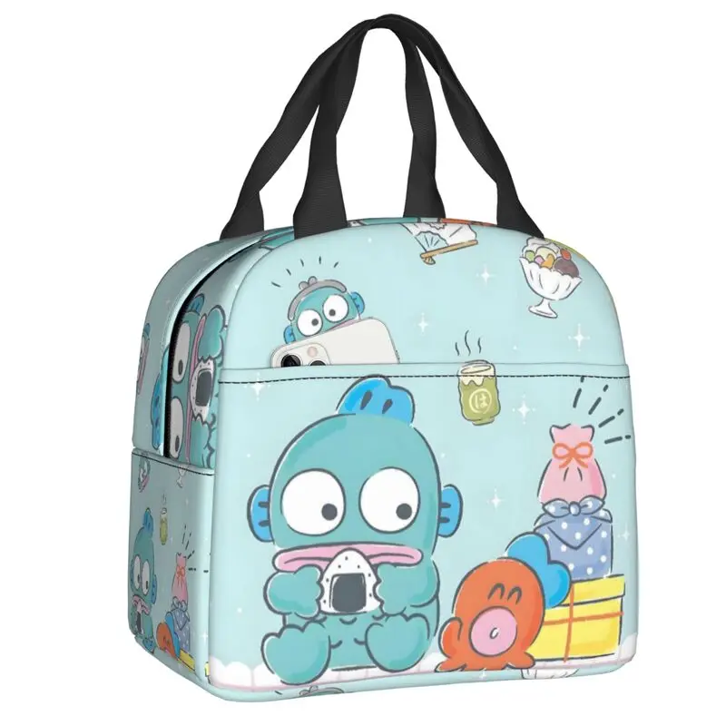 

Hangyodon Thermal Insulated Lunch Bag Women Ugly Fish Kawaii Cartoon Anime Portable Lunch Container Kid School Children Food Box