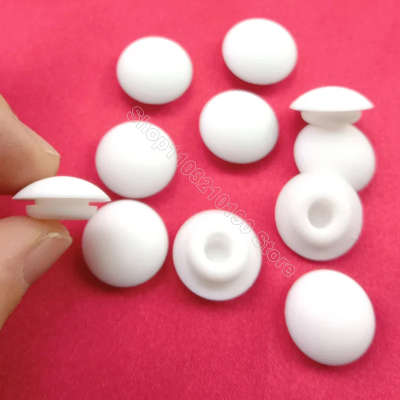 9.5mm Snap-on Hole Plugs Silicone Rubber Seal Stoppers Blanking End Caps Curved Covers High Temperature Resistant White & Black