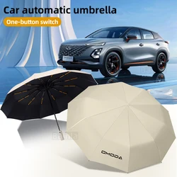 Customized Logo Automatic Folding Car Umbrella, Rain Umbrella, Blocks UV rays, Fit for Chery Omoda 5 2023 2024, Car Accessories