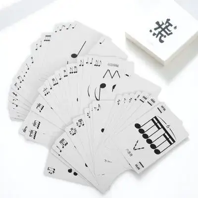 1 Caixa de Cartas de Pôquer Rítmicas, Flashcards de Teoria Musical para Crianças Iniciantes, Conjunto de Prática de Leitura de Notas, Jogo Educacional