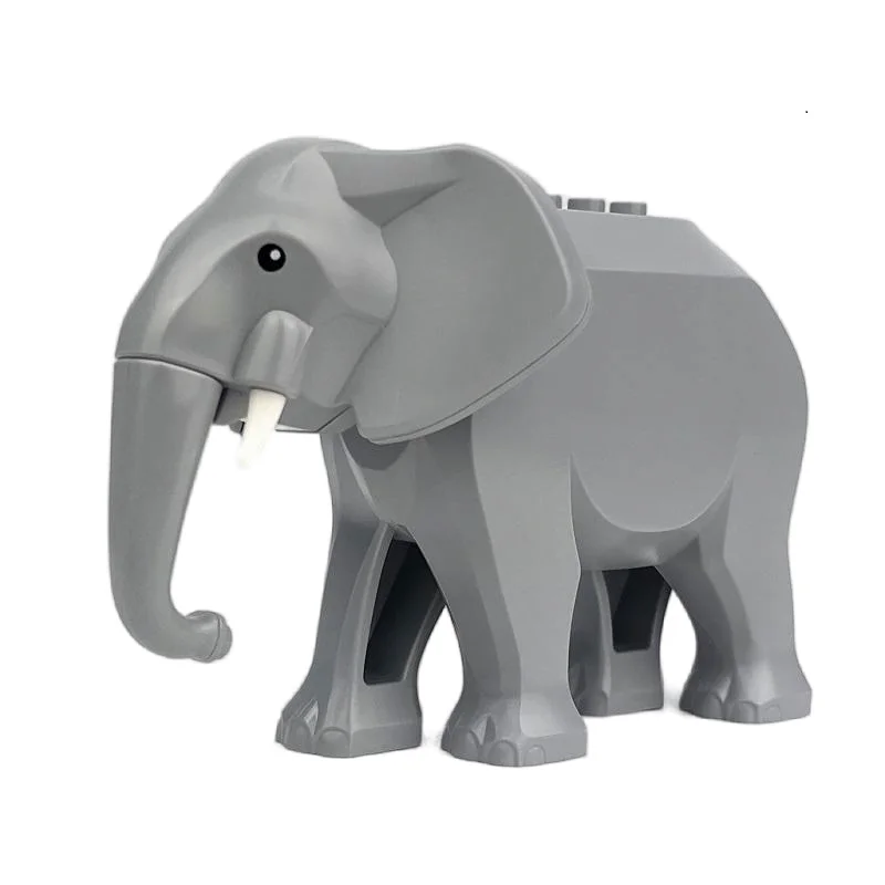 Die Zoo Afrikanische Tier Elefanten Kamel Hirsch Giraffe Gorilla Pferd Tiger Bausteine Mini Action Figure Ziegel Spielzeug Kinder Geschenk – Detail 1
