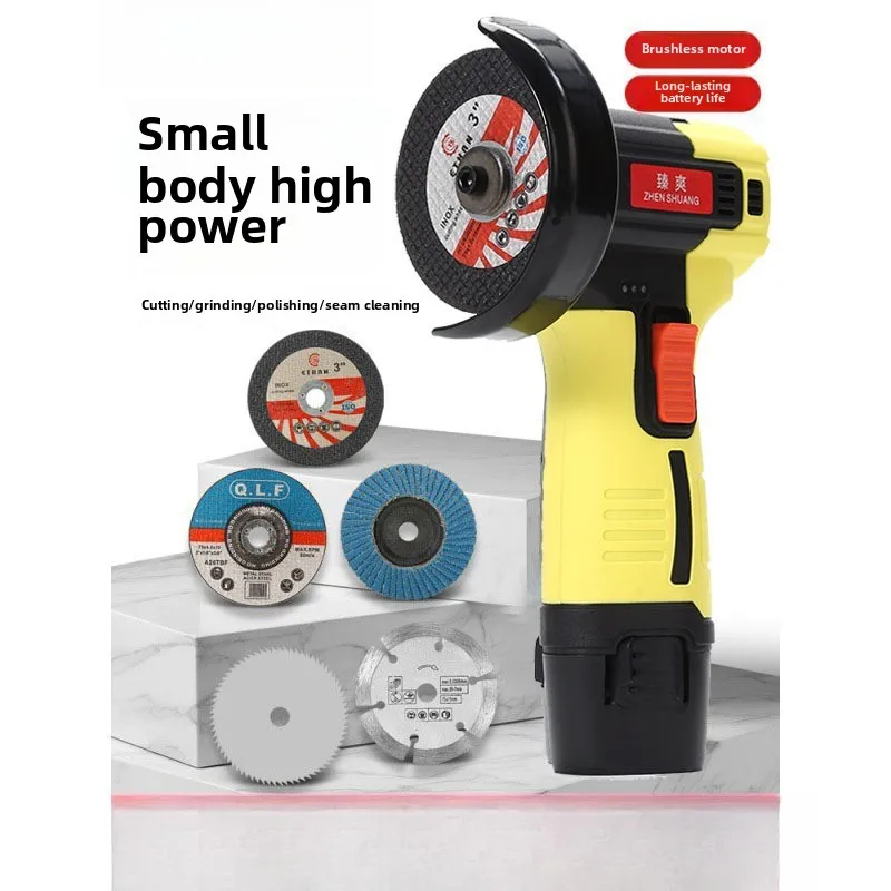Smerigliatrice angolare piccola senza spazzole con batteria al litio 12V Smerigliatrice multifunzione Mini lucidatura Levigatura Silenzioso ad alta velocità