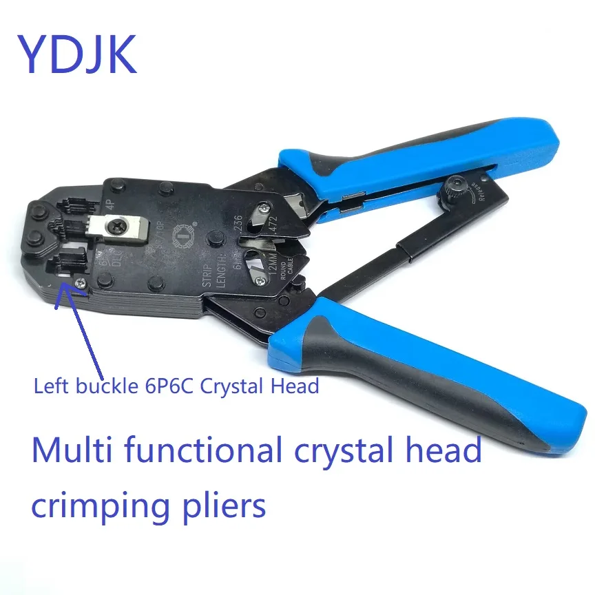 1PCS Multi-Function Crimping Pliers RJ12 Left Buckle 6P6C Crystal Head 4P4C-10P10C For Telephone Network Head NTX EV3 Clamp