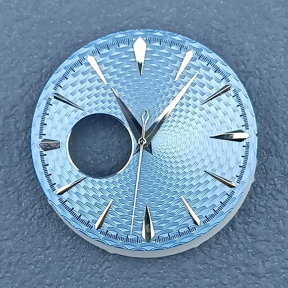 35mm hollow dial suitable for NH38 movement installation  cocktail watch replacement parts hands green and white dial