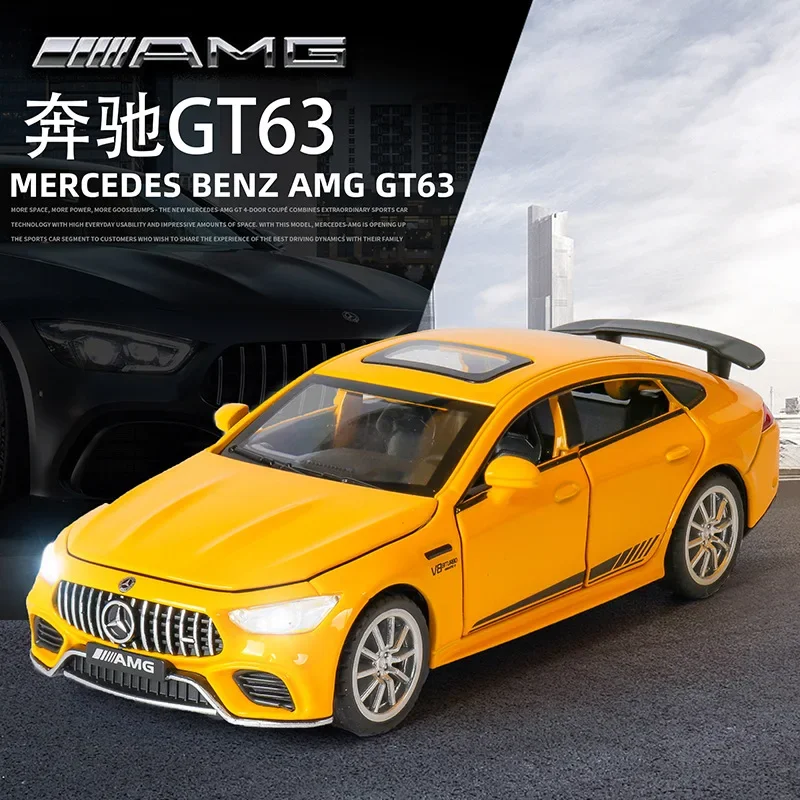 1:32 Mercedes Benz AMG GT63 auto sportiva pressofuso in lega di metallo modello di auto Sound Light Pull Back Collection regali giocattolo per bambini A81