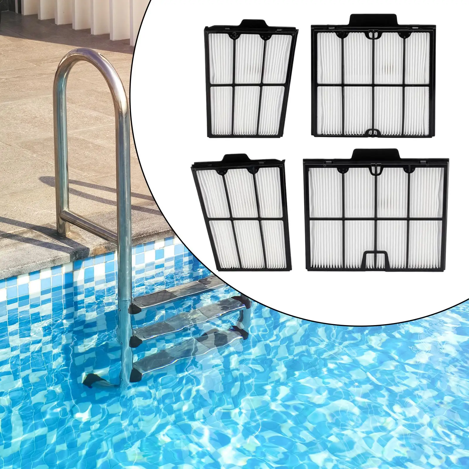 

4x Fine Cartridge Filters Panels for 9991467-r4 Robotic Pool Cleaners