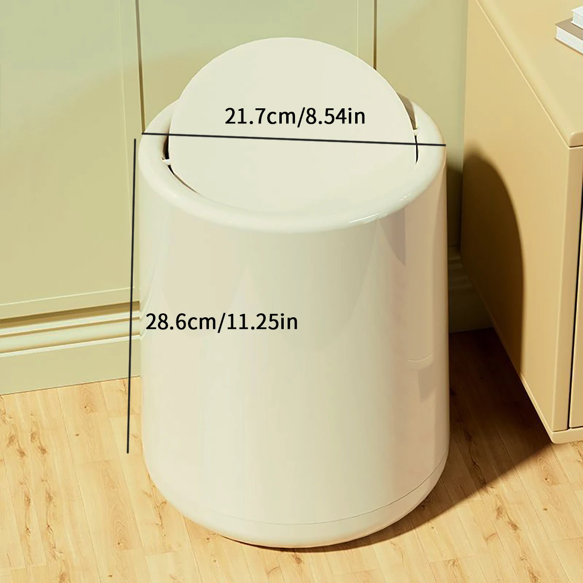 Shake lid trash can Household bedroom Living room kitchen toilet toilet office simple inside and outside double bucket ins