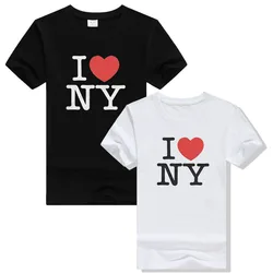 Camiseta Unisex I Love NY para hombre y mujer, Tops I Love New York, refranes, citas, letras impresas, trajes, ropa de calle, estilo