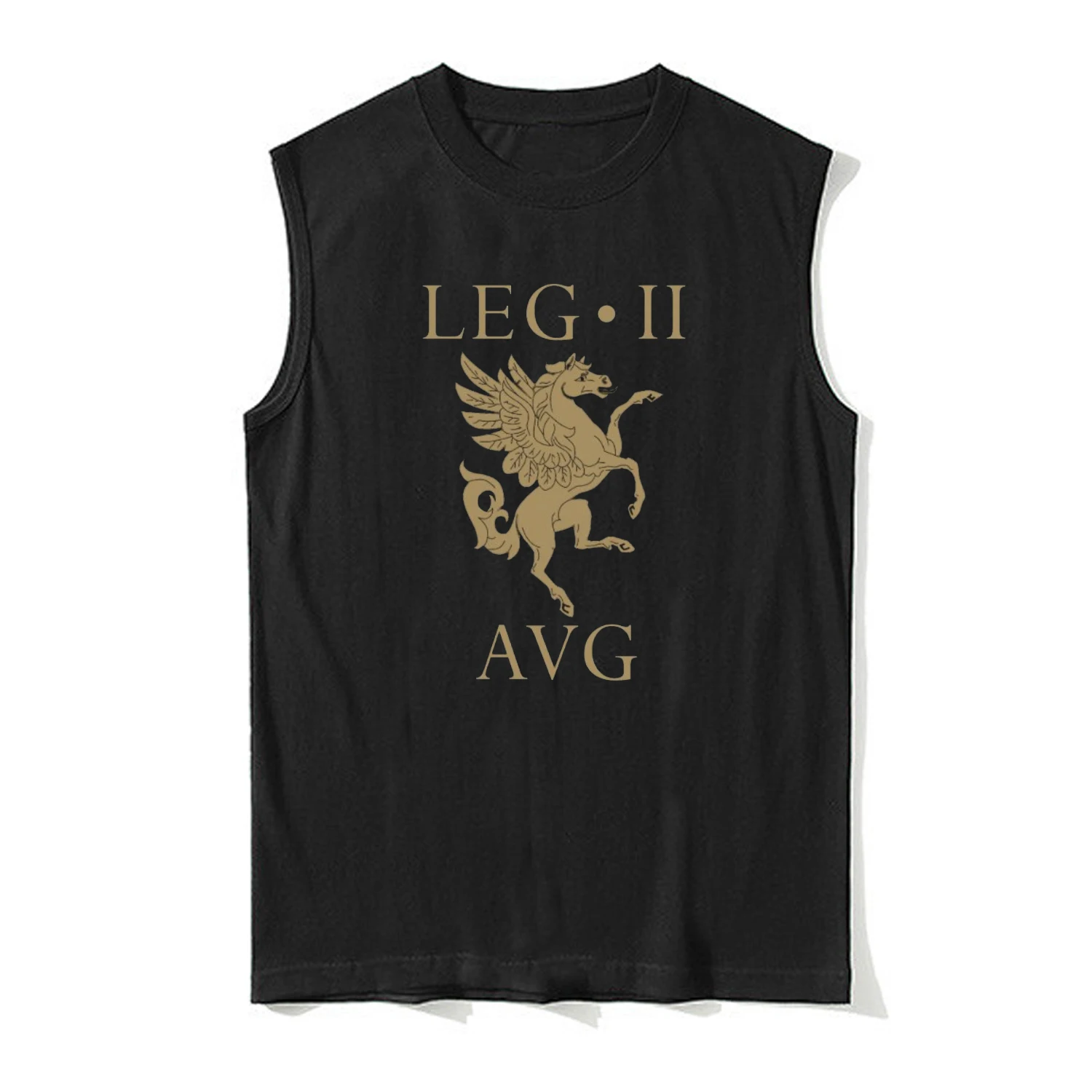 Roman Imperial Army - Legio II Augusta Pegasus Emblem Tanktop 100% Cotton O-Neck Vests Summer Casual Mens Sleeveless T-shirt