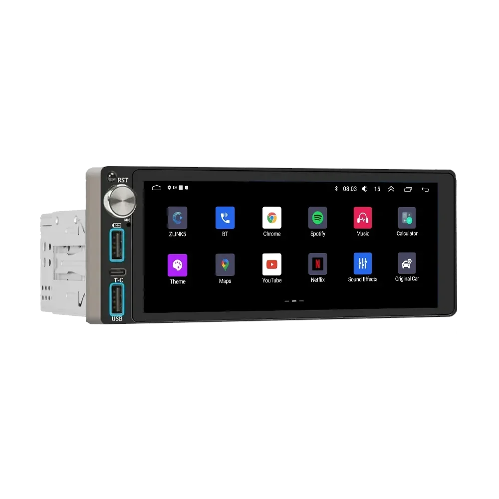 Draadloze Carplay Autoradio 6.86 "1 Din Radio Android Auto Multimedia voor VW Volkswagen UP 2011-2017 Head Unit GPS navigatie Wifi - afbeelding 2