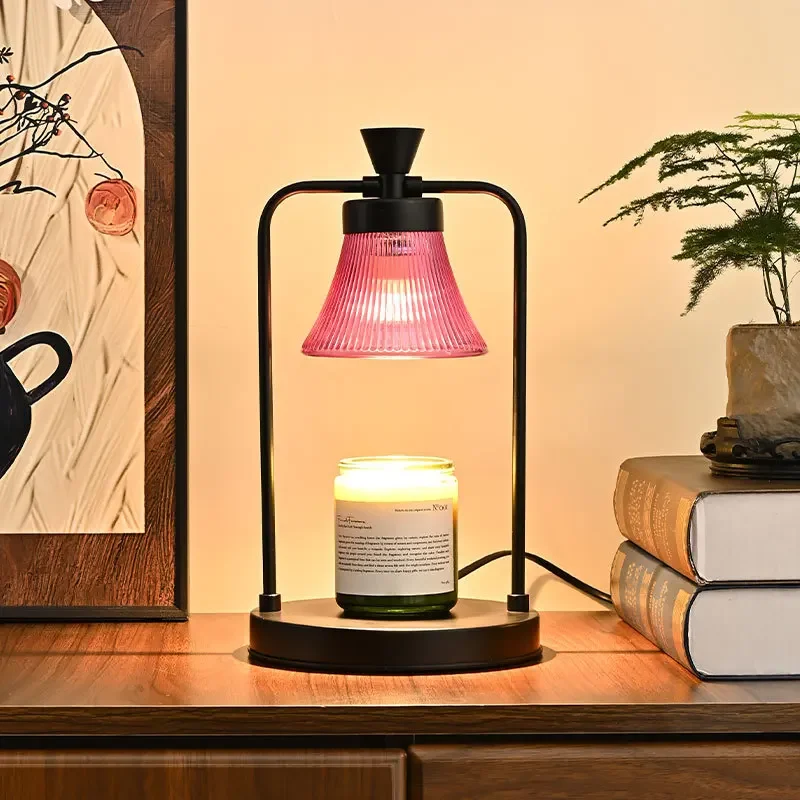 Advanced sense of simple European candle melting lamp, bedroom diffuser desk lamp warm