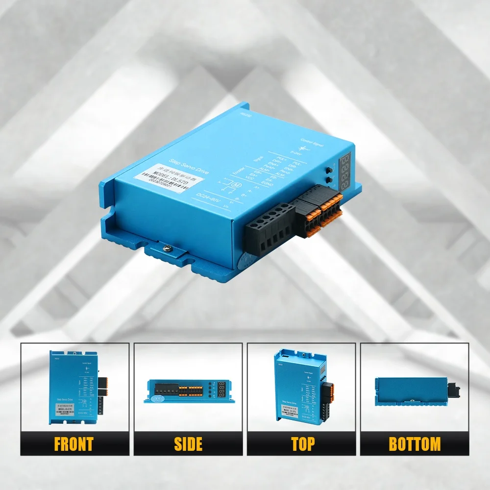 HLTNC عزم دوران عالي Nema 23 محرك سيرفو متدرج سائق DC24-80V RS232 2 المرحلة DL57D أرق من محركات الحلقات المغلقة العادية باستخدام الحاسب الآلي