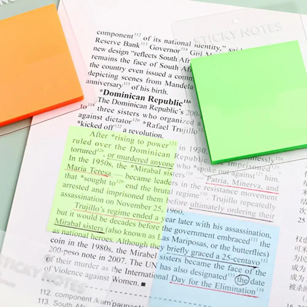 Compact 1 Set Fashion Easy Post Sticky Note Lightweight Notepad Sticker Self-adhesive   Stationery Supplies