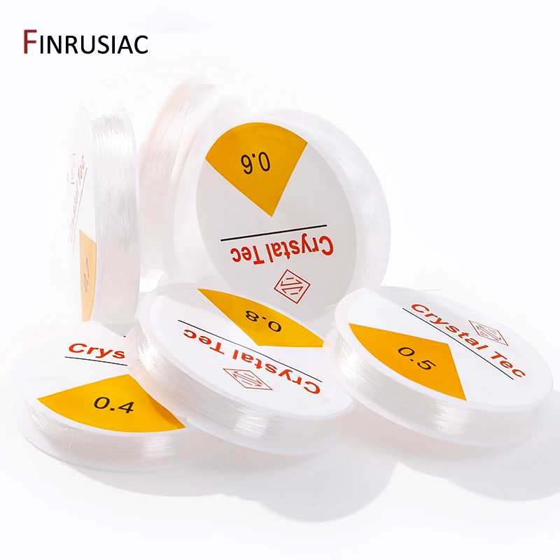 0,4–1,0 mm elastische Schnur, transparente Kristall-elastische Linie für die Schmuckherstellung, DIY-Armband, Halskette, Perlenzubehör – Detail 33