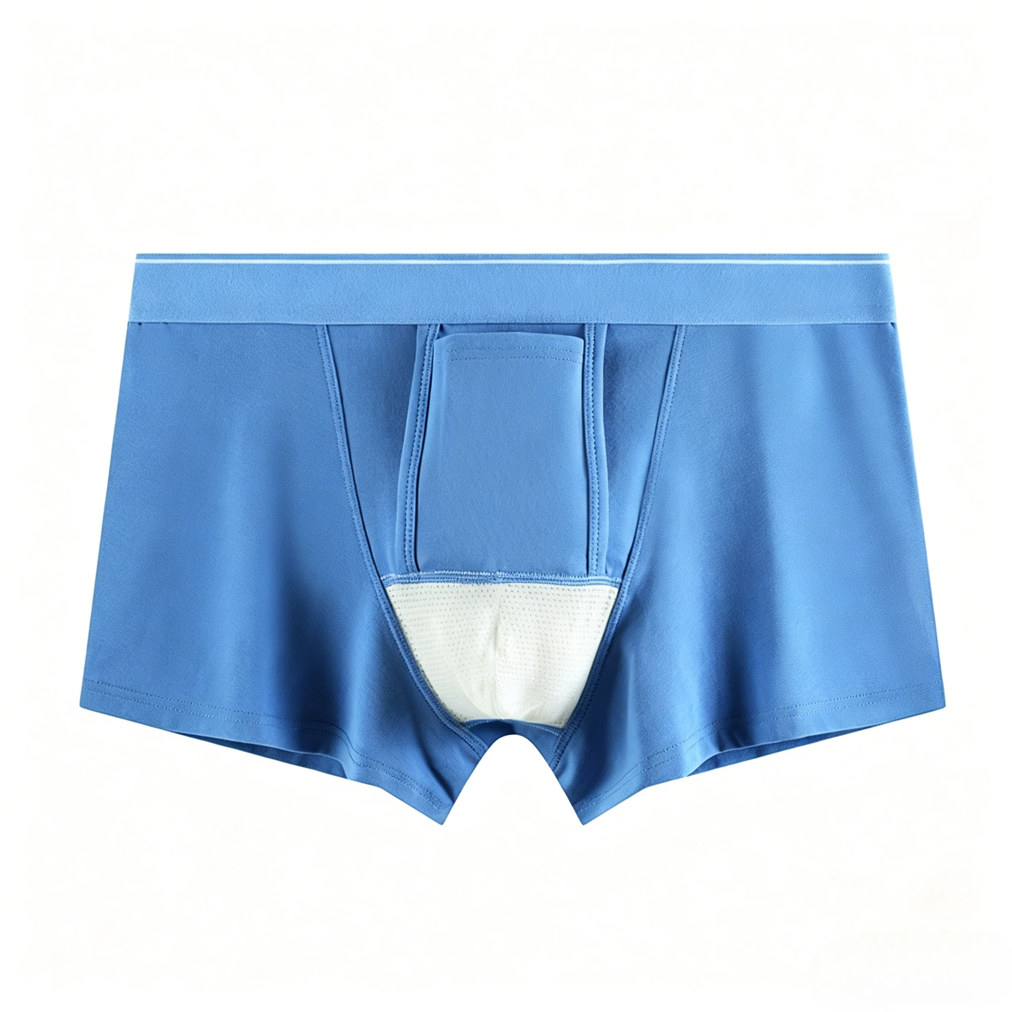 

Мужские хлопковые трусы-боксеры с раздельным карманом, сетчатые, дышащие, антибактериальные, молодежные, модные, удобные, спортивные.