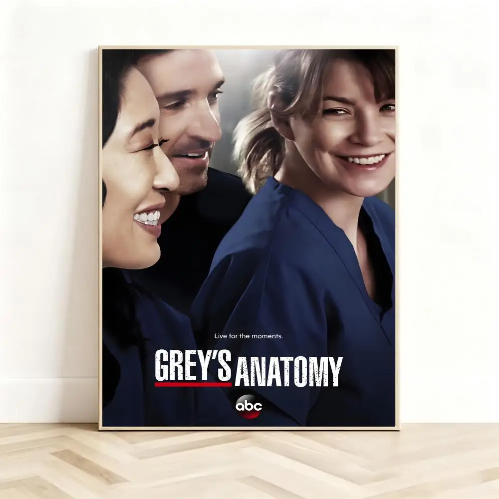 Medical Drama Series G-Greys Anatomy Poster Classic Self-Adhesive PP Wall Sticker for Living Room Bar Decor Gift