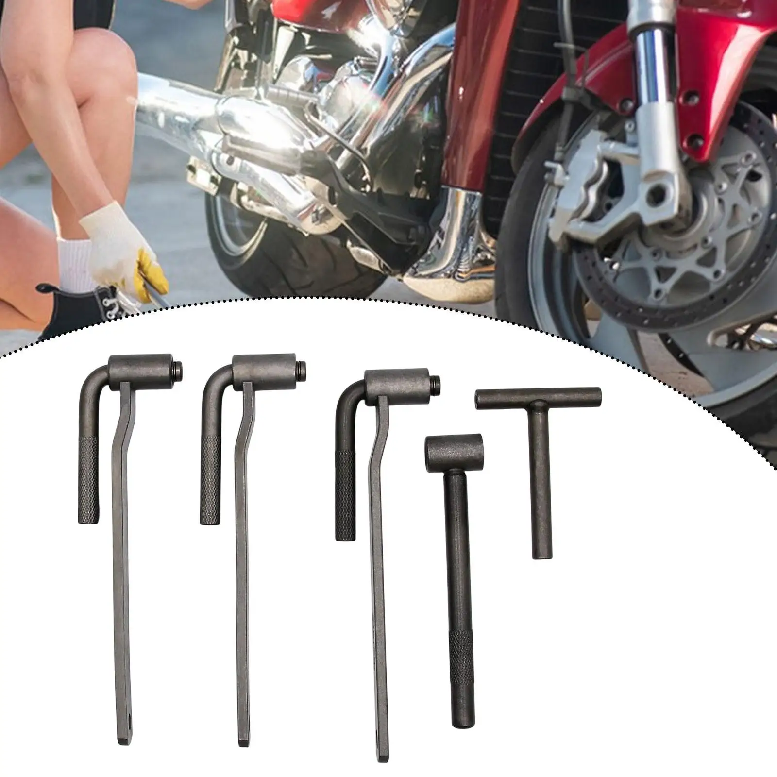 

5 шт., инструмент для регулировки винта клапана мотоцикла, квадратный шестигранный гаечный ключ для регулировки клапана, инструмент для ремонта мотоцикла, гаечный ключ 8-10 мм