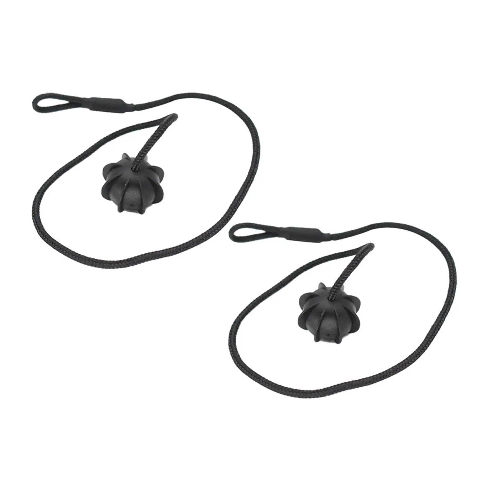Rear Trunk Partition Cover Lanyard for Auto Cargo Area Parcel Shelf Rope Clips with Lift Strap String Easy Install 50cm Black PP