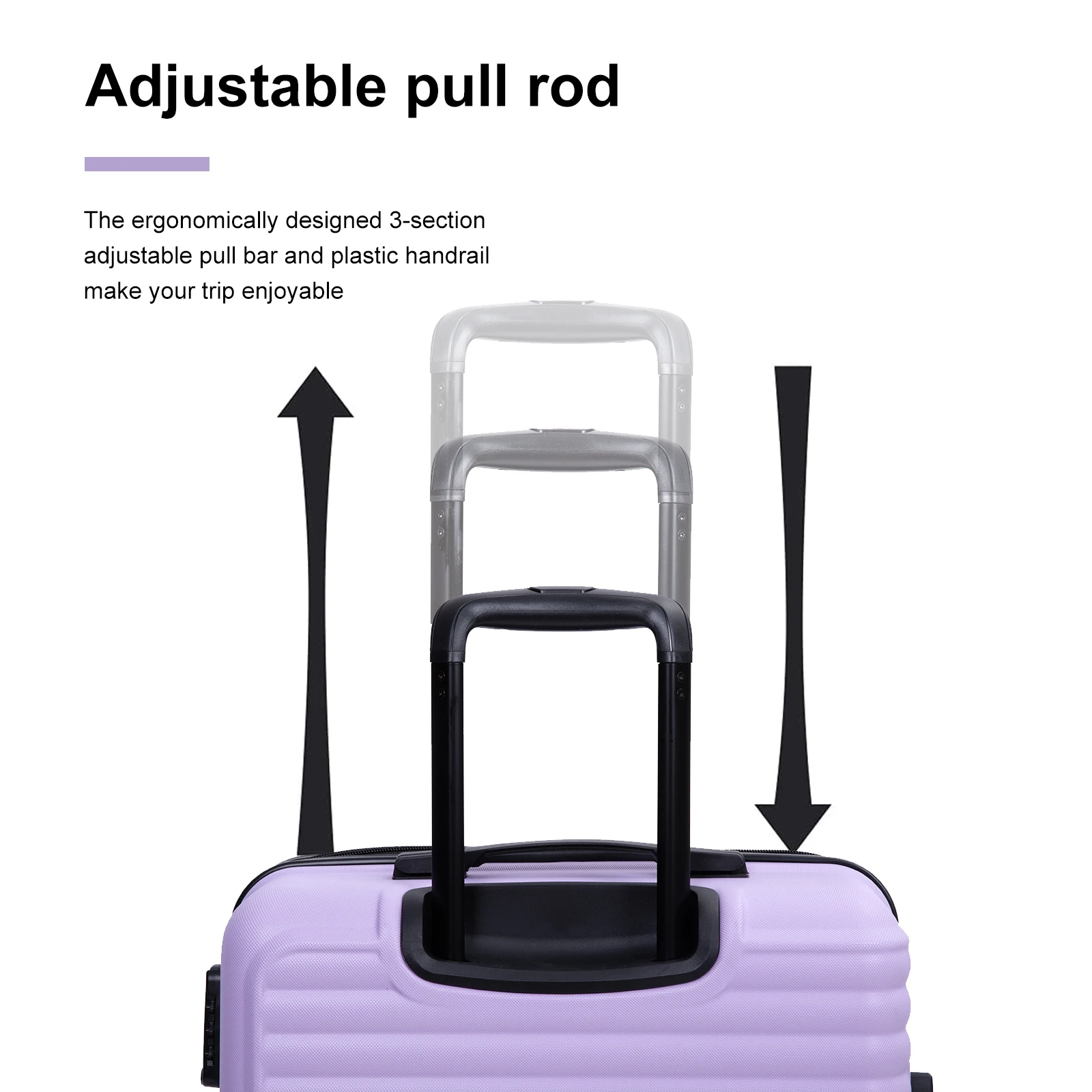 Travelhouse Hardshell Suitcase ABS+PC Luggage Sets Lightweight Durable Suitcase with TSA Lock,3-Piece Set (20/24/28)