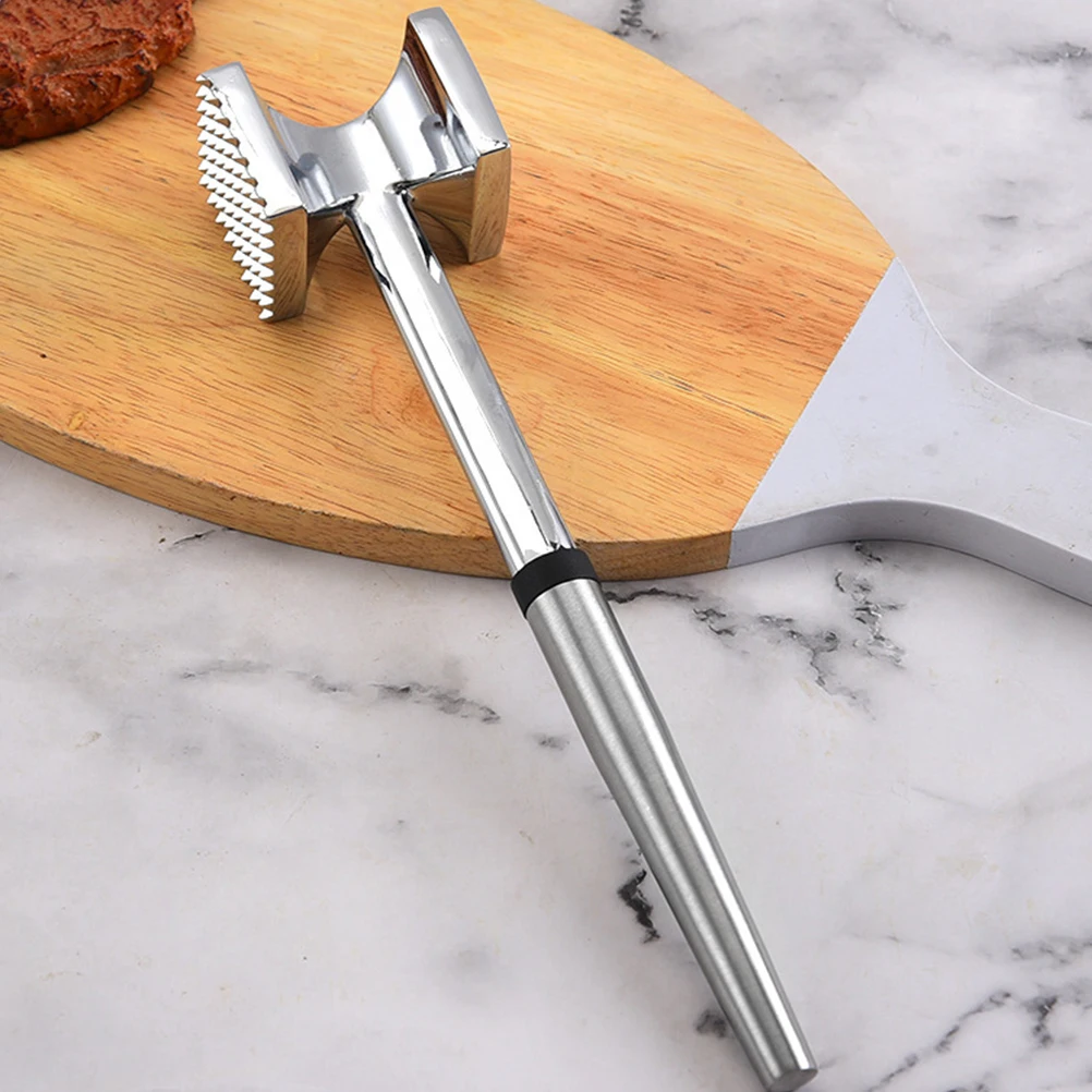 

Dual-Sided Meat Hammer Steak Tenderizer Mallet Heavy Duty Kitchen Pounder Tool For Beef Pork Restaurant Use Aluminum