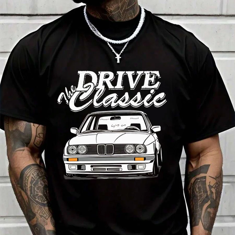 

Drive Classic Print T-Shirt Male Brand Tee Shirt Men Summer T Shirts Casual High Quelity O-neck Tees