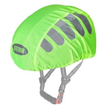 Capa de chuva para capacete de bicicleta com faixa reflexiva à prova d'água e à prova de vento