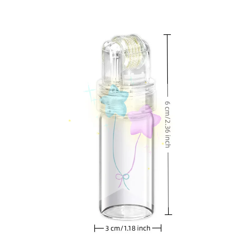 Microneedle Derma Roller 0.25mm 128 Sharp Smooth Pins Home Use Facial Glow Boosting Skincare Device