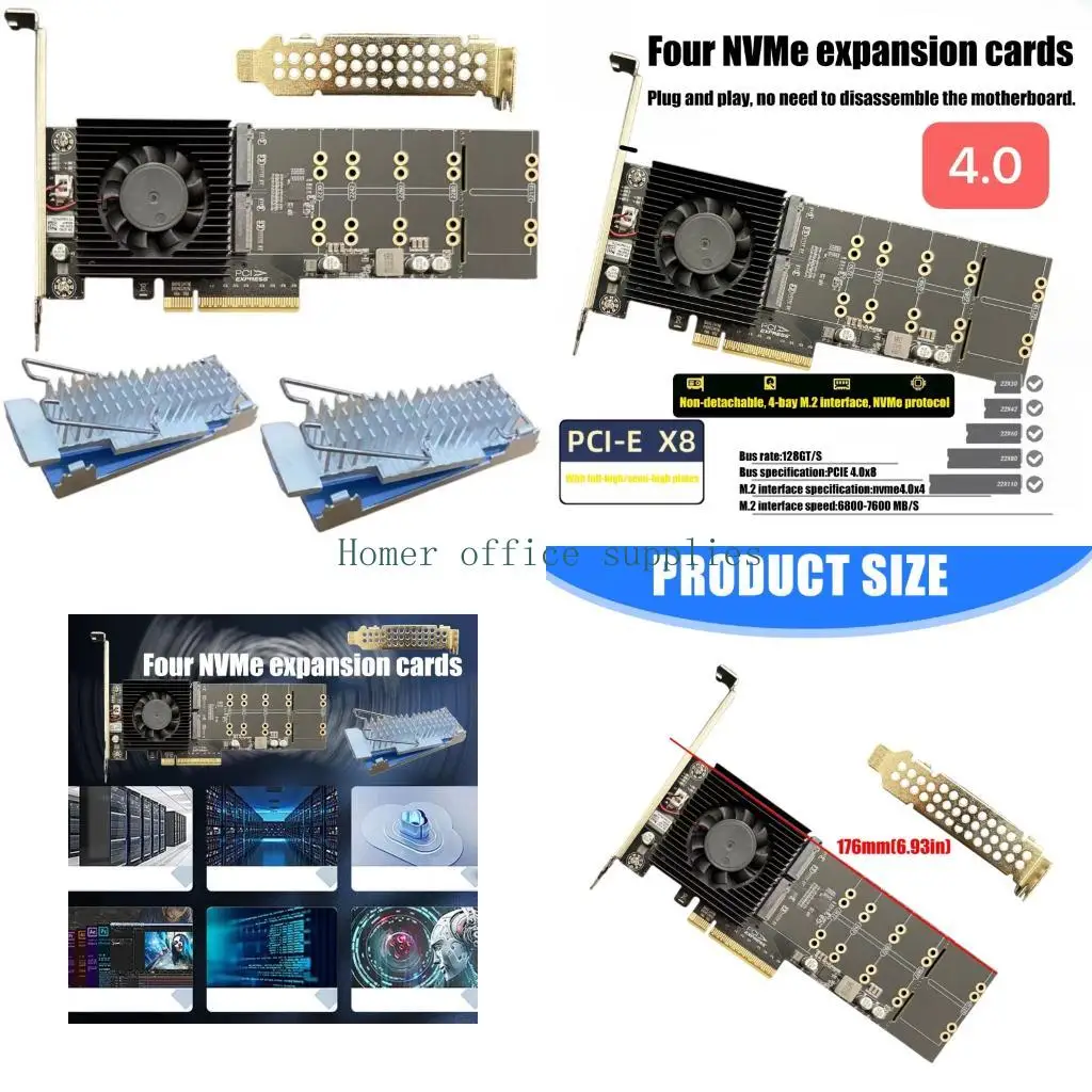 

K43B 4-портовые твердотельные накопители NVMe Плата расширения Интерфейсы PCIe4.0 Полоса пропускания 16 ГБ/с Установка Plug с