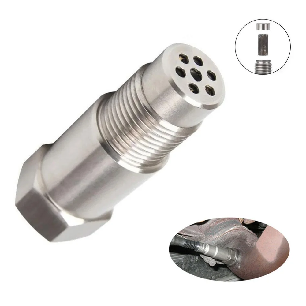 

Oxygen Sensor with Mini Catalyst, Stainless Stee Oxygen Sensor Filter Adapter, M18x1.5 Universal O2 Sensor Connector