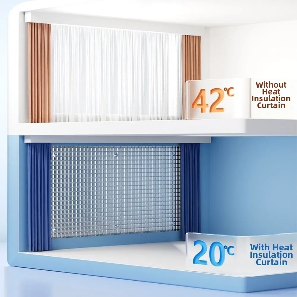 No Adhesive Aluminum Foil Magnetic Barrier Anti-UV Cooling Window Insulation Film Light-Blocking Sunshade Protector Pad