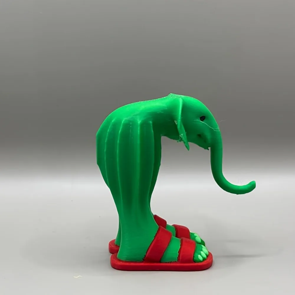 3D Printed Lirili Larila Collectible Viral Brainrot Meme Toy with Sandals, Elephant Cactus Decor for Weirdcore Lovers, Funny 3D